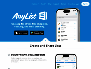 anylist.com screenshot