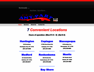 anypartautoparts.com screenshot