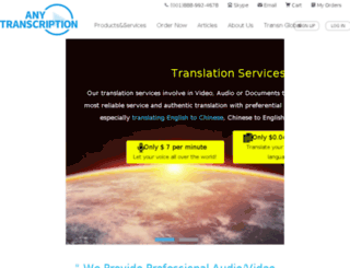 anytranscription.com screenshot