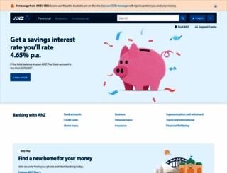 anzbank.net screenshot