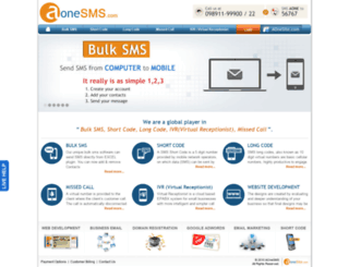 aonesms.com screenshot