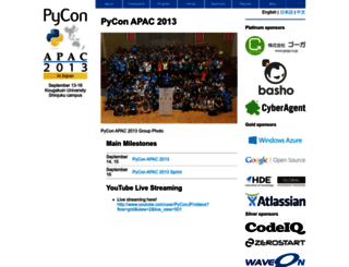 apac-2013.pycon.jp screenshot