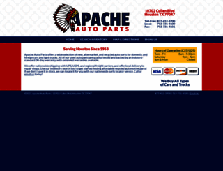 apacheautoparts.com screenshot