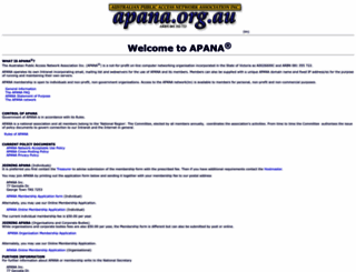 apana.org.au screenshot