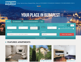 apartmentsofbudapest.com screenshot