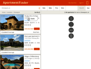 apartmentsshreveport.com screenshot