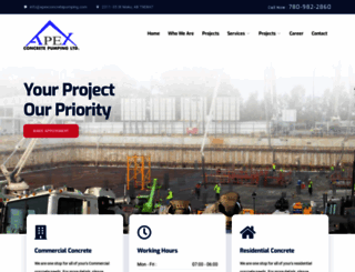 apexconcretepumping.com screenshot