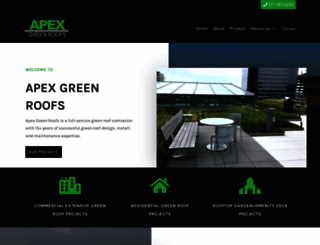 apexgreenroofs.com screenshot