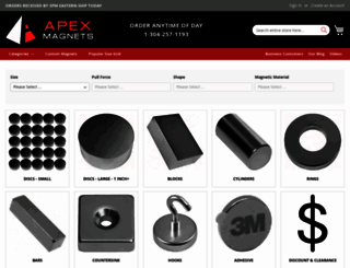 apexmagnets.com screenshot