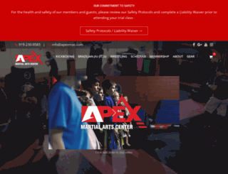 apexmartialartscenter.com screenshot