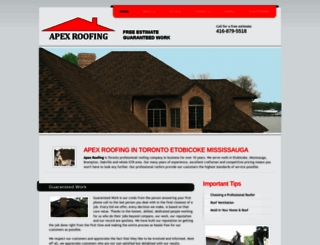 apexroofing.ca screenshot