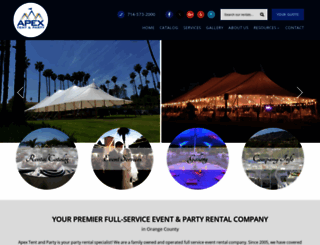 apextentandparty.com screenshot