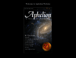 aphelion-webzine.com screenshot