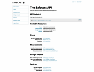 api.safecast.org screenshot