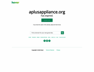 aplusappliance.org screenshot