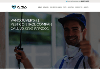 apnapestcontrol.ca screenshot