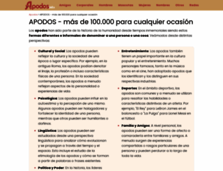 apodos.info screenshot