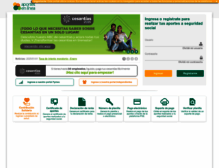 aportesenlinea.com screenshot