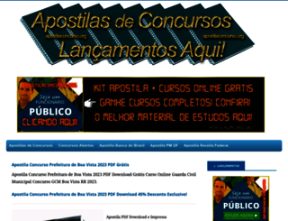 apostilaconcurso.org screenshot