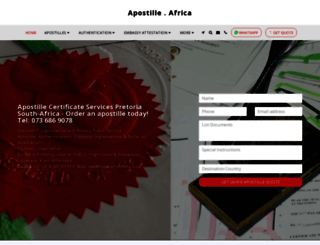 apostille.co.za screenshot