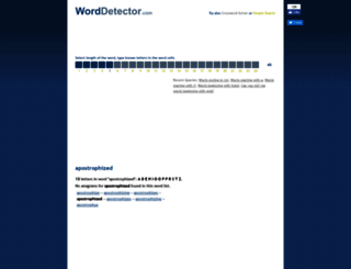 apostrophized.worddetector.com screenshot