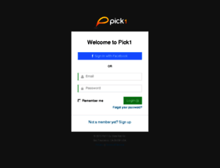 app.pick1.com screenshot