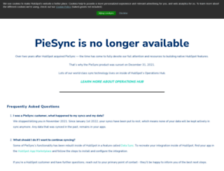 app.piesync.com screenshot