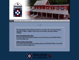appalachianartscenter.org screenshot