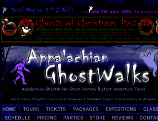 appalachianghostwalks.com screenshot
