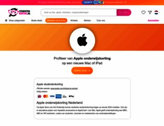 apple.studentenkorting.nl screenshot