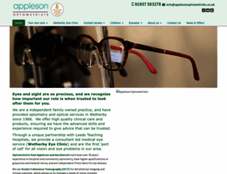 applesonoptometrists.co.uk screenshot