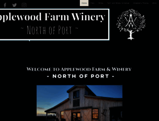 applewoodfarmwinery.com screenshot