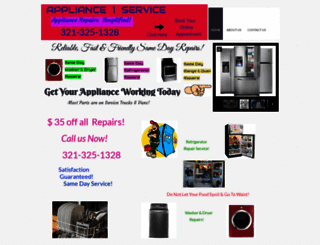appliance1service.com screenshot