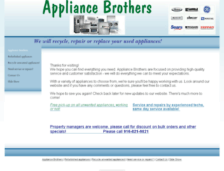 appliancebrothers.com screenshot