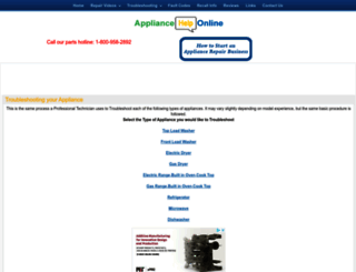 appliancehelponline.com screenshot