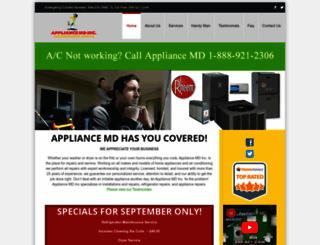 appliancemdinc.com screenshot