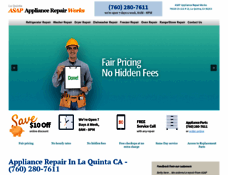 appliancerepairlaquintaca.com screenshot