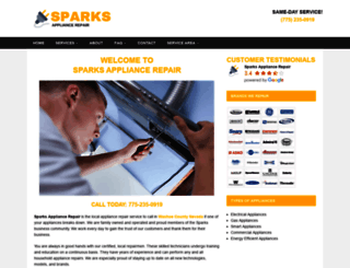 appliancerepairsparks.com screenshot