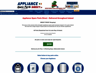 appliancesparepartsdirect.ie screenshot