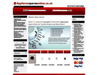 appliancesparesonline.co.uk screenshot