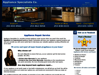 appliancespecialistsco.com screenshot