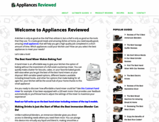 appliancesreviewed.com screenshot