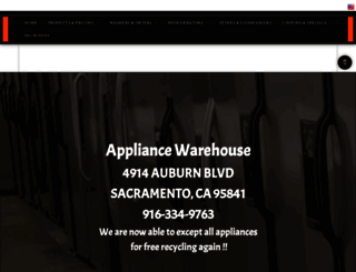 appliancewarehouse.biz screenshot