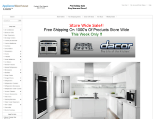 appliancewarehousecenter.com screenshot