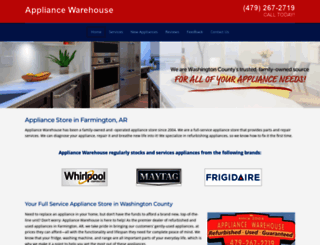 appliancewarehousefarmington.com screenshot