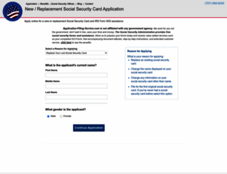 application-filing-service.com screenshot