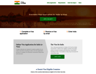application.evisaindia.org screenshot