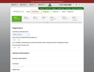 application.exactstaff.com screenshot