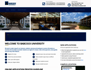 application2.babcock.edu.ng screenshot