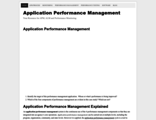 applicationperformancemanagement.org screenshot